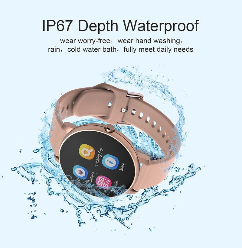 Fashion Fitness Smartwatch Waterproof with Heart Rate Blood Pressure Tracker