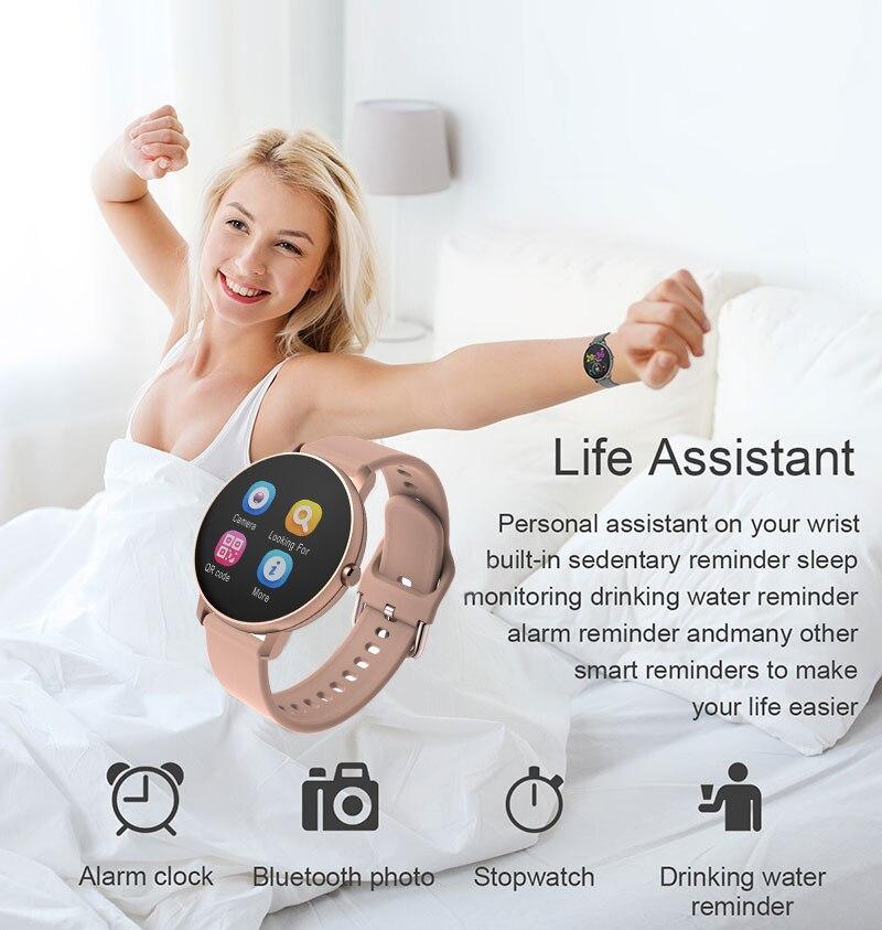 Fashion Fitness Smartwatch Waterproof with Heart Rate Blood Pressure Tracker