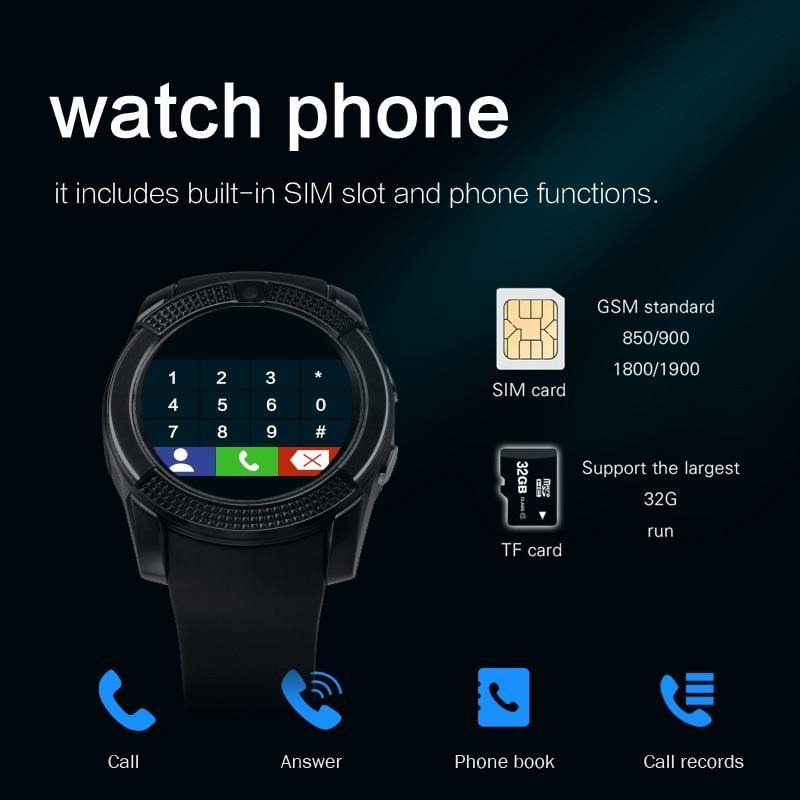 Men’s Smartwatch with SIM Card Camera Heart Rate Fitness Tracker