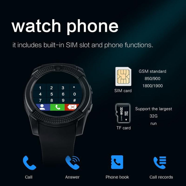 Men’s Smartwatch with SIM Card Camera Heart Rate Fitness Tracker