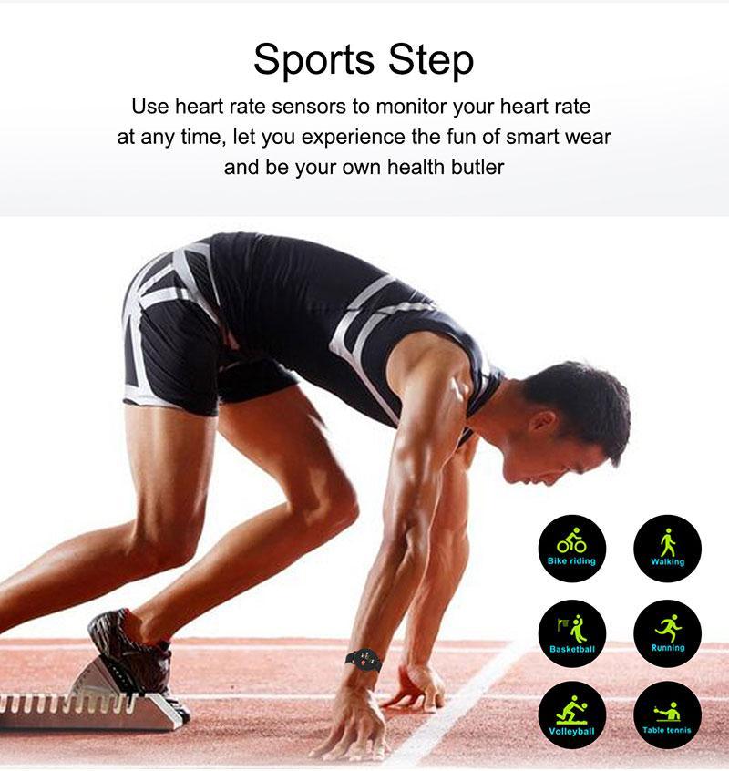 Fashion Fitness Smartwatch Waterproof with Heart Rate Blood Pressure Tracker