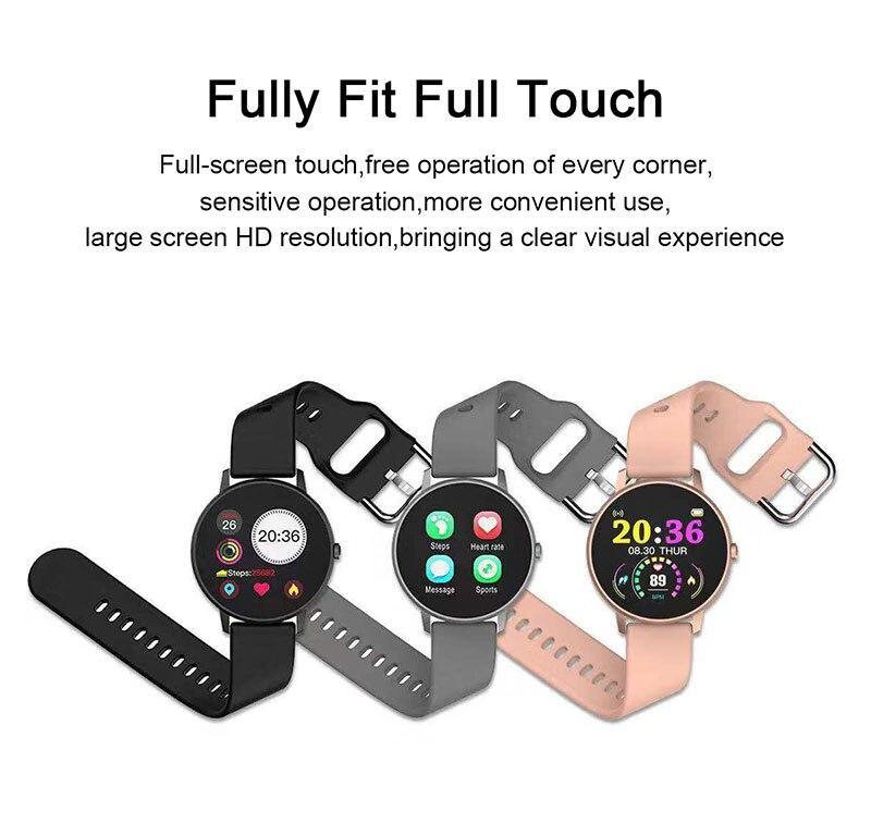 Fashion Fitness Smartwatch Waterproof with Heart Rate Blood Pressure Tracker