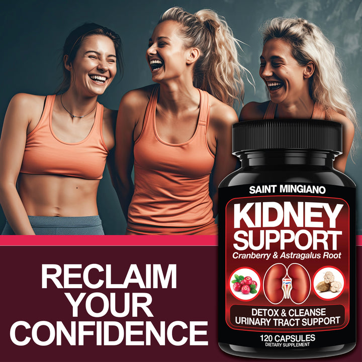 Kidney Support Detox Cleanse Capsules Cranberry Astragalus Root Supplement