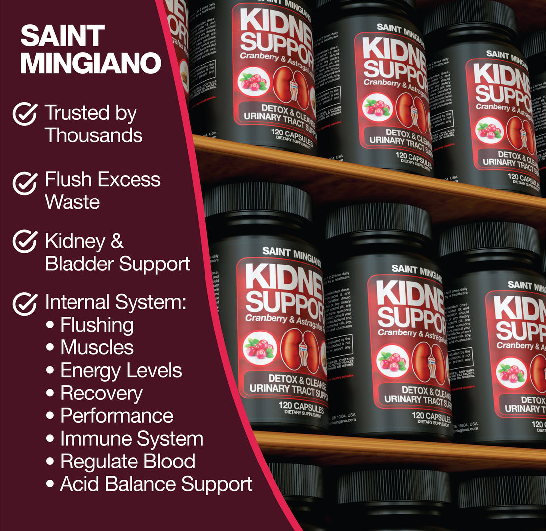Kidney Support Detox Cleanse Capsules Cranberry Astragalus Root Supplement