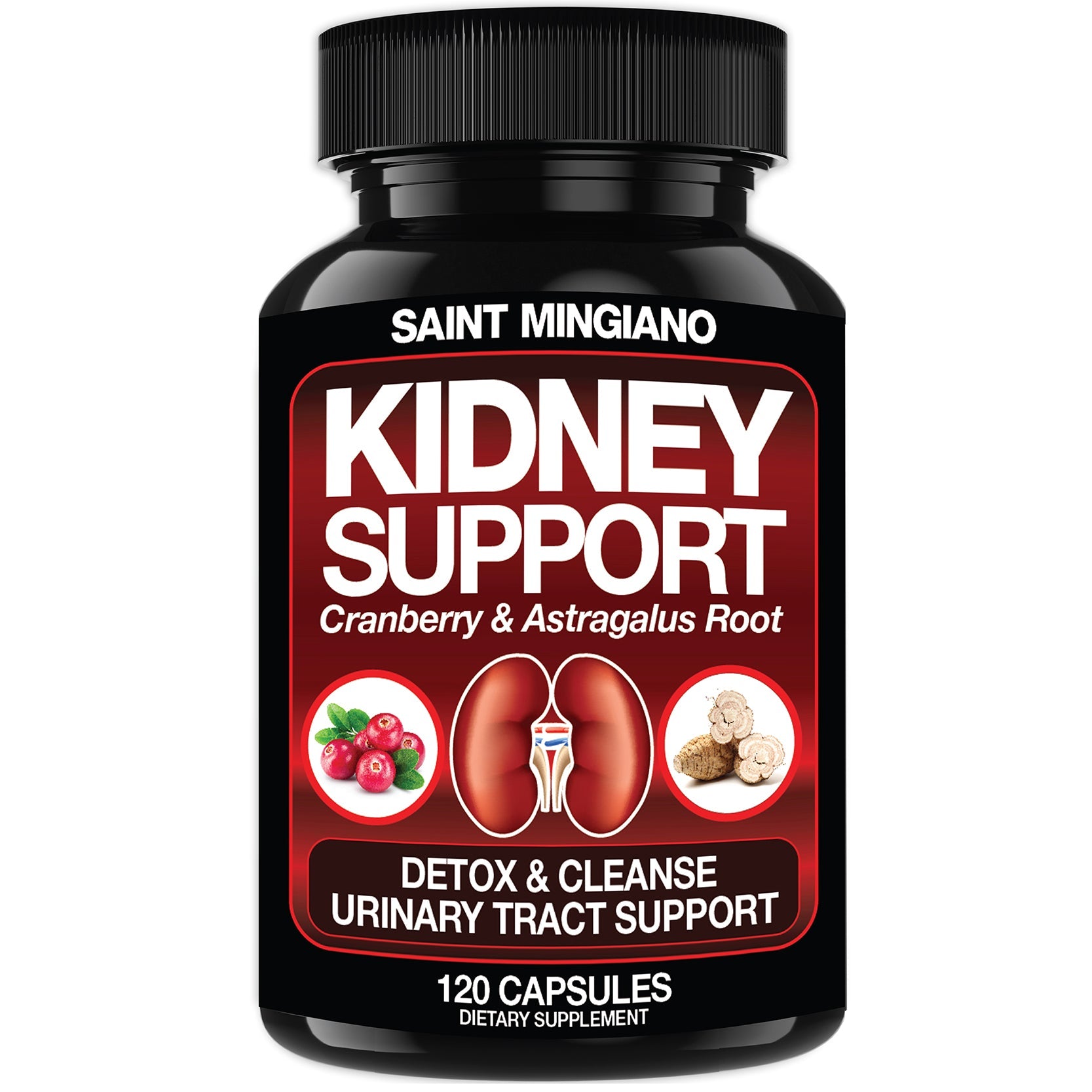 Kidney Support Detox Cleanse Capsules Cranberry Astragalus Root Supplement