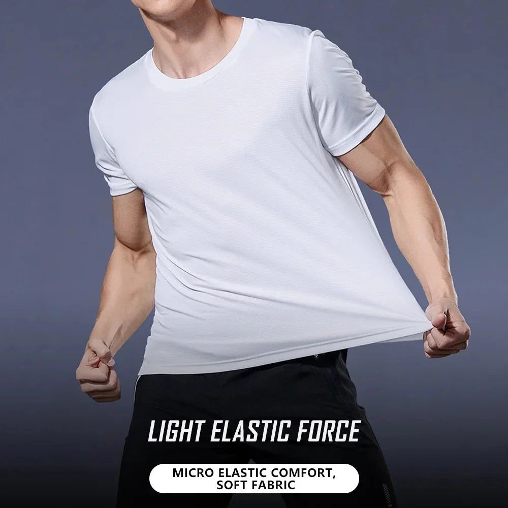 Men’s Quick Dry Short Sleeve Gym Running Moisture Wicking T-Shirt