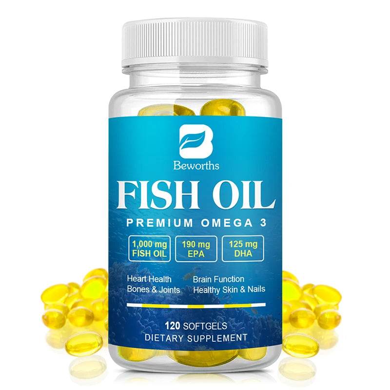 Omega-3 Fish Oil Supplement with EPA DHA for Heart Brain Health