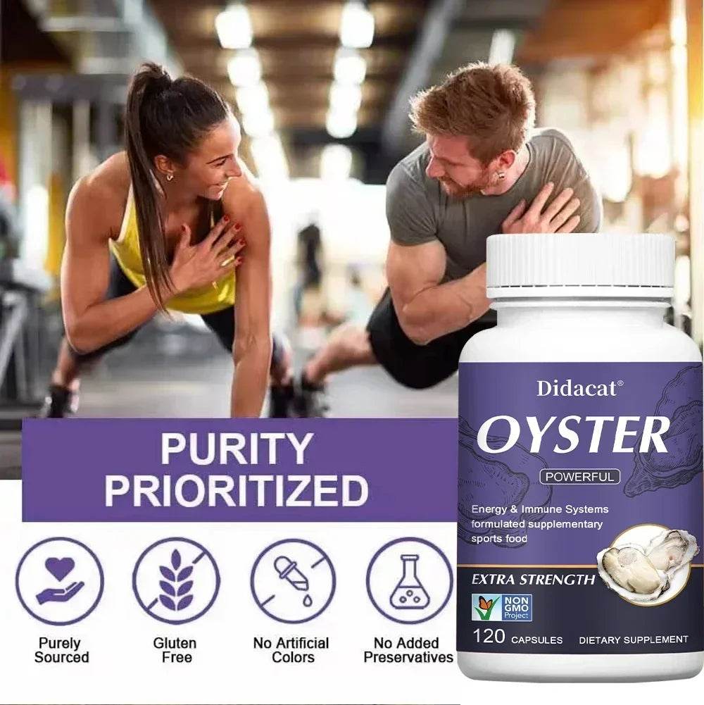 Oyster Supplement with Natural Vitamins Minerals for Energy and Immunity