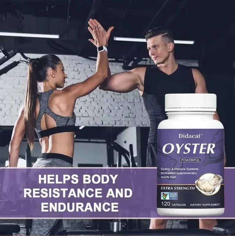 Oyster Supplement with Natural Vitamins Minerals for Energy and Immunity
