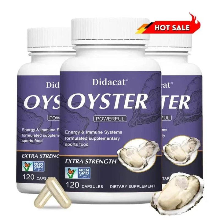 Oyster Supplement with Natural Vitamins Minerals for Energy and Immunity