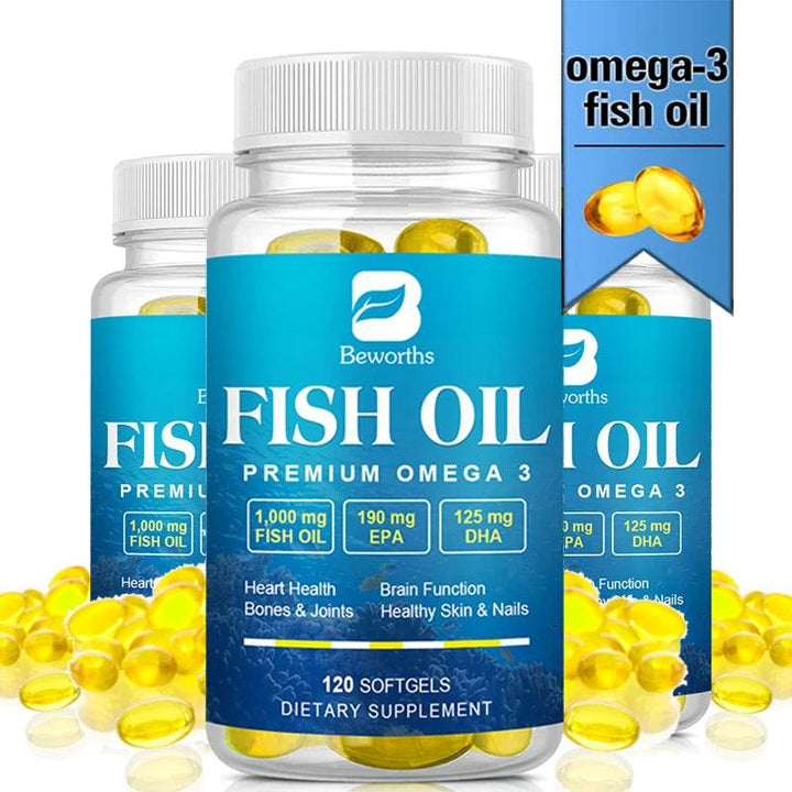 Omega-3 Fish Oil Supplement with EPA DHA for Heart Brain Health