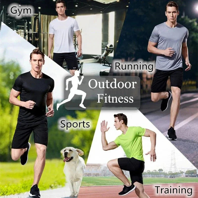 Men’s Quick Dry Short Sleeve Gym Running Moisture Wicking T-Shirt