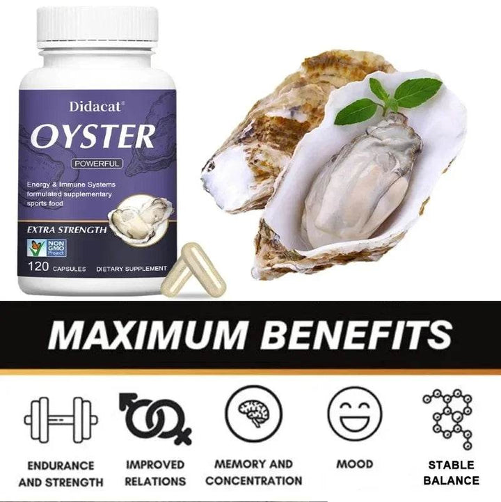 Oyster Supplement with Natural Vitamins Minerals for Energy and Immunity