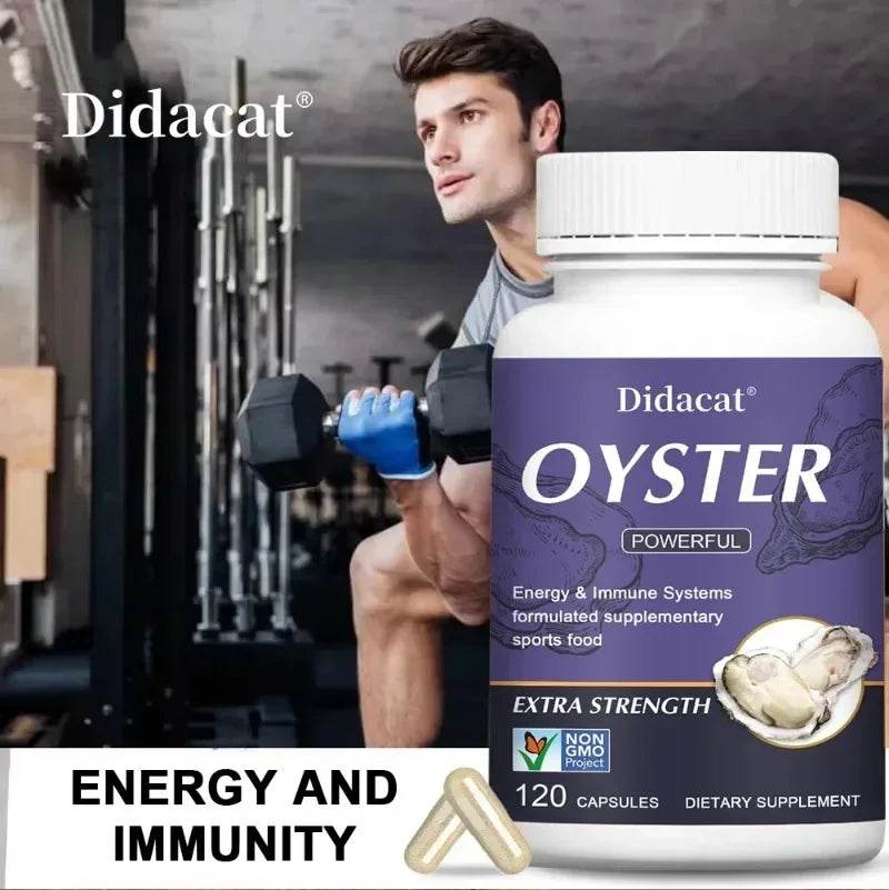 Oyster Supplement with Natural Vitamins Minerals for Energy and Immunity
