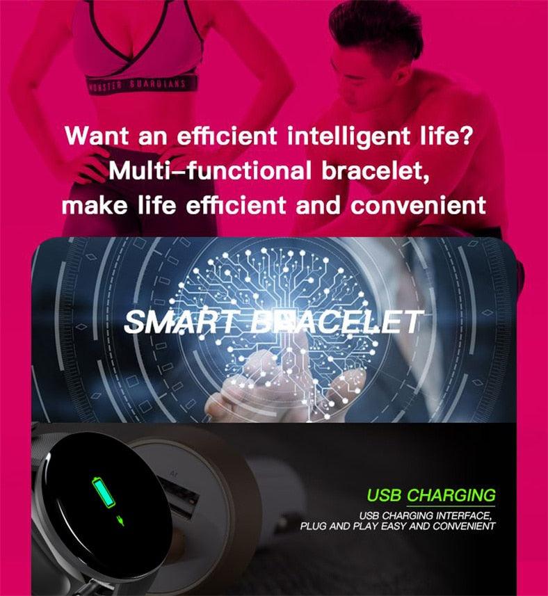 Smart Watch Heart Rate Fitness Tracker Waterproof Touch Screen