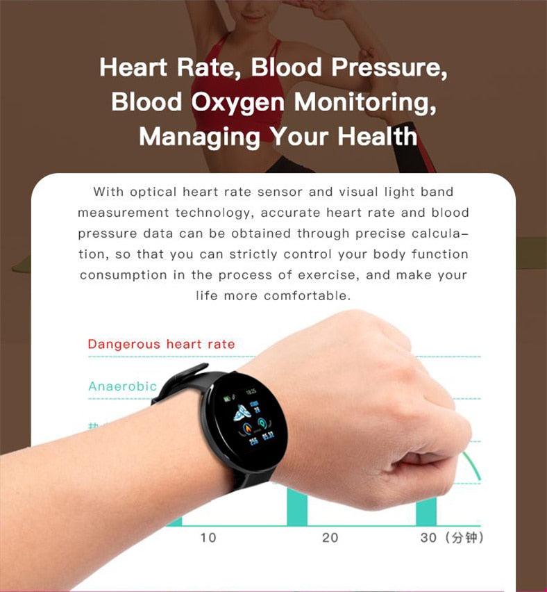 Smart Watch Heart Rate Fitness Tracker Waterproof Touch Screen