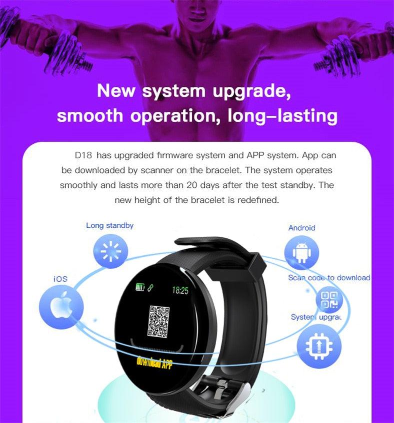 Smart Watch Heart Rate Fitness Tracker Waterproof Touch Screen