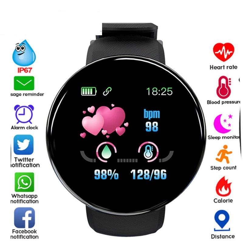 Smart Watch Heart Rate Fitness Tracker Waterproof Touch Screen