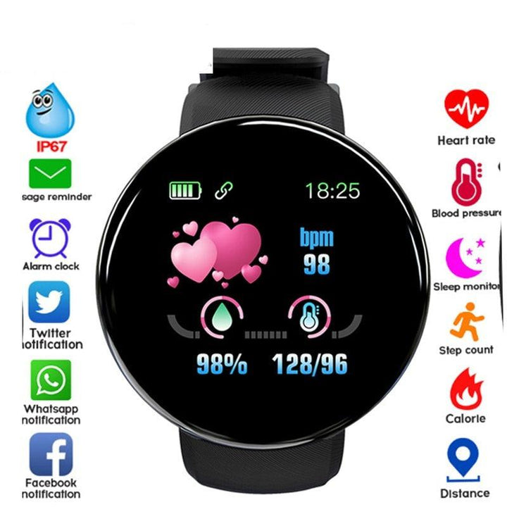 Smart Watch Heart Rate Fitness Tracker Waterproof Touch Screen