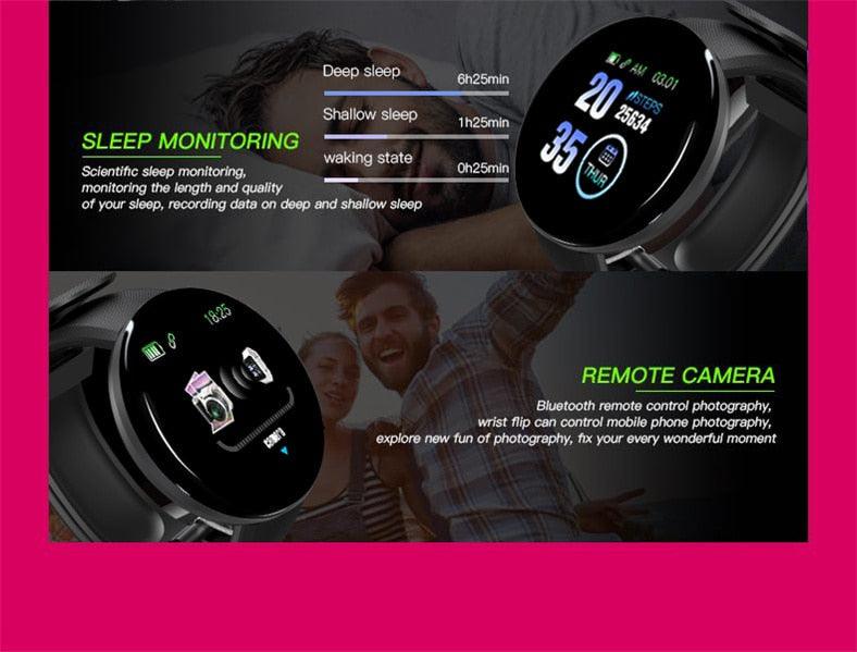 Smart Watch Heart Rate Fitness Tracker Waterproof Touch Screen